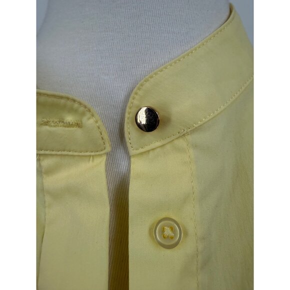 Lisette Montreal Womens Yellow Buttonup Blouse M Cotton Blend - Picture 10 of 14